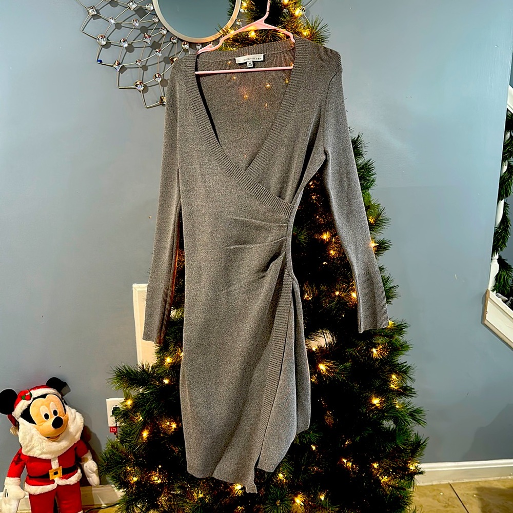 AdelyneRae Grey Sweater Dress